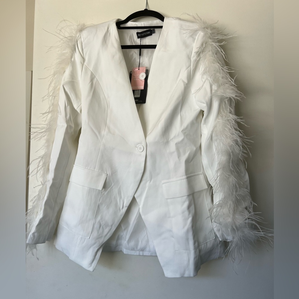 White Blazer Top
